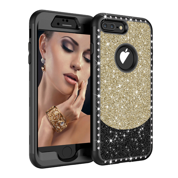 Separated&Struggling Accessories - Bling Diamond Shockproof Back Case Cover Iphone 8